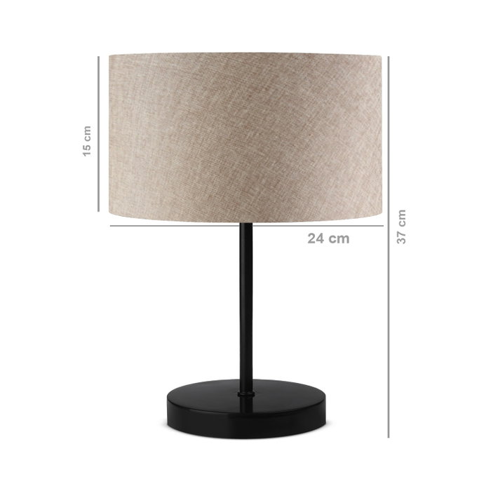 Opviq Lámpara de Mesa AYD-2848 Negro y Beige